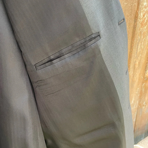 Haggar Men’s Blazer Suit Jacket Dark Grey Size 44R - Picture 5 of 11
